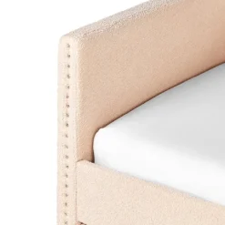 TROYES - Slaapbank - Perzik - 90 x 200 cm - Bouclé