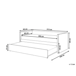 TROYES - Slaapbank - Perzik - 90 x 200 cm - Bouclé