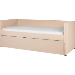 TROYES - Slaapbank - Perzik - 90 x 200 cm - Bouclé