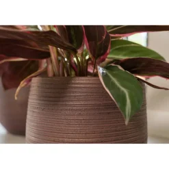 TS Collection plantenpot - Lydia - paars - 20 x 22 cm - keramiek