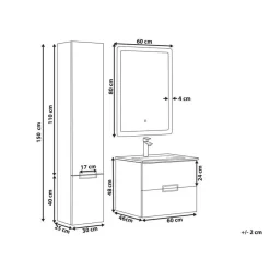 TUDELA - Badkamermeubel - Wit - MDF