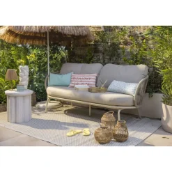 Tuinbijzettafel Parga - zand - 45xØ40 cm