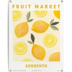 Tuinposter Citroenen - 80 x 60cm - Geel