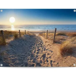 Tuinposter Duinpad - 60 x 80cm - Beige