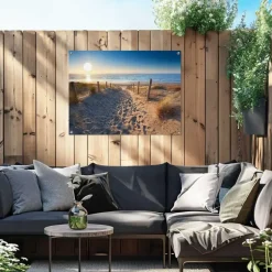 Tuinposter Duinpad - 60 x 80cm - Beige