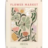 Tuinposter Flower Market - 80 x 60cm - Roze