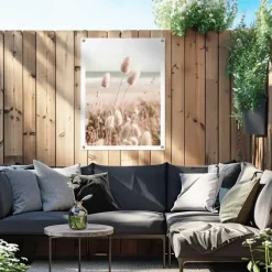 Tuinposter Grasses - 80 x 60cm - Beige