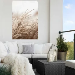 Tuinposter Helmgras - 120 x 80cm - Beige