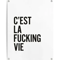 Tuinposter Het leven - 80 x 60cm - Zwart-Wit