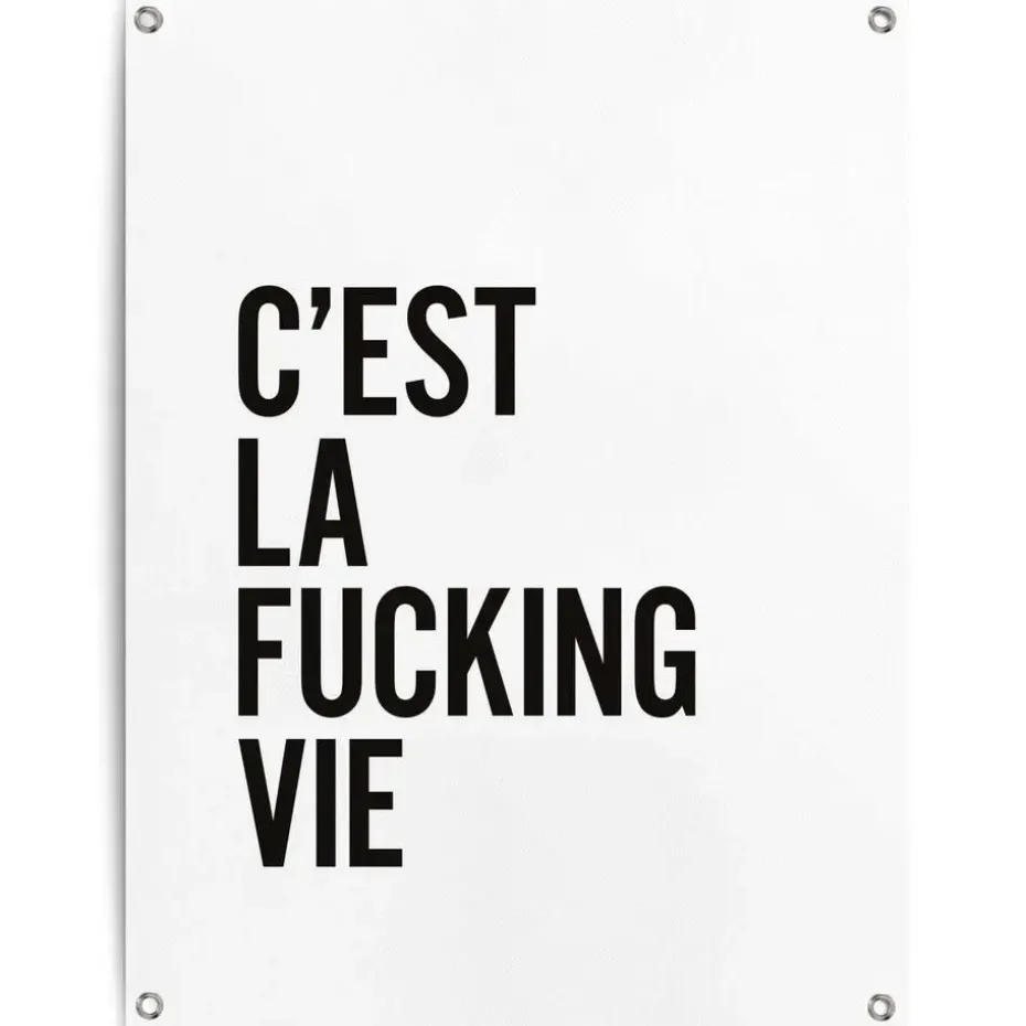 Tuinposter Het leven - 80 x 60cm - Zwart-Wit