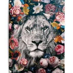 Tuinposter Leeuw - 80 x 60cm - Bont