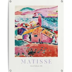 Tuinposter Matisse - Les toits de Collioure - 80 x 60cm - Bont