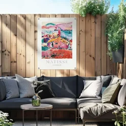 Tuinposter Matisse - Les toits de Collioure - 80 x 60cm - Bont