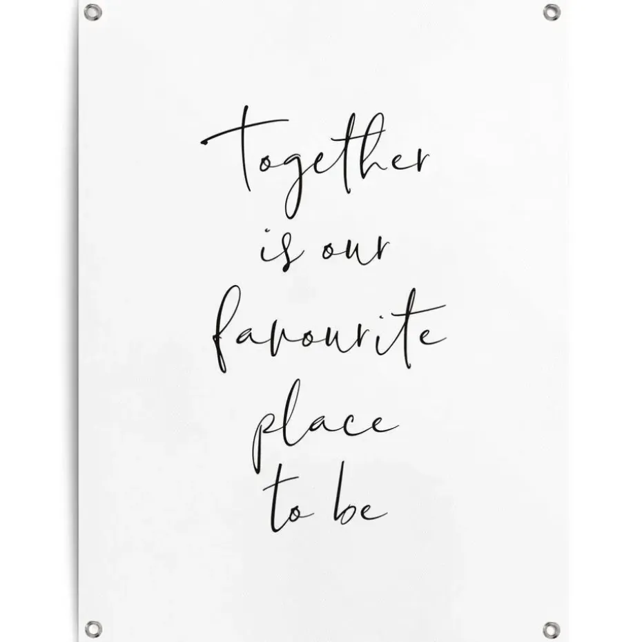 Tuinposter Samen - 80 x 60cm - Zwart-Wit