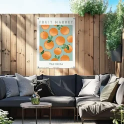 Tuinposter Sinasappelen - 80 x 60cm - Oranje