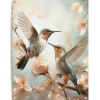 Tuinposter Spring Birds - 80 x 60cm - Blauw