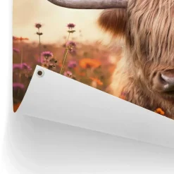 Tuinposter Spring Highlander - 60 x 80cm - Beige