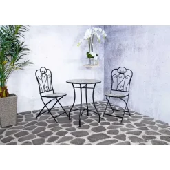 Tuinset Lina- zwart/mozaïek