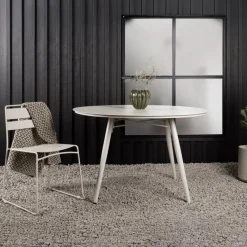 Tuintafel Beige Aluminium - 120x120x75cm - Lina