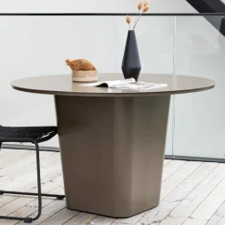 Tuintafel Bruin Metaal - Ø120x75cm - Santa