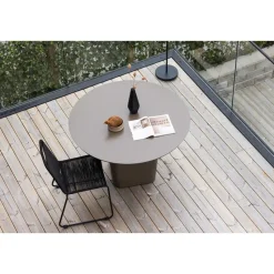 Tuintafel Bruin Metaal - Ø120x75cm - Santa