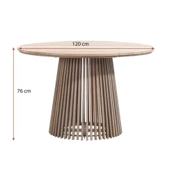 Tuintafel Saône - acacia - 76xØ120 cm