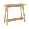 TULARE - Consoletafel - Lichte houtkleur - Rubberhout