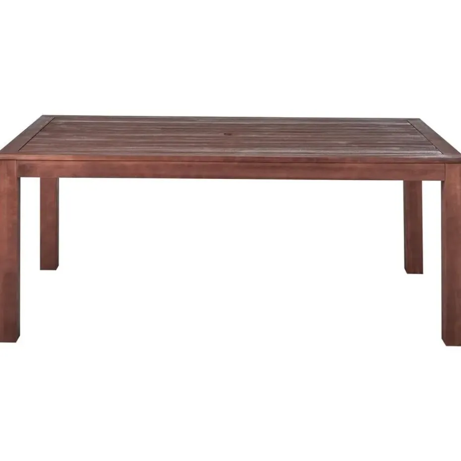 TUSCANIA - Tuintafel - Donkerhout - 100 x 180 cm - Eucalyptushout