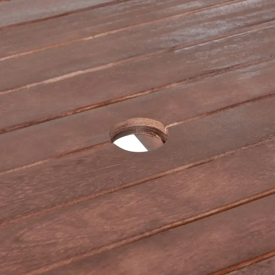 TUSCANIA - Tuintafel - Donkerhout - 100 x 180 cm - Eucalyptushout