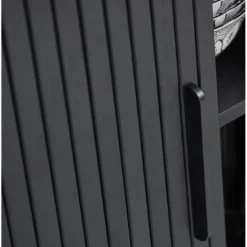 Tv-Meubel Eikenhout Zwart - 40x120x55cm - Schuifdeuren - Nola