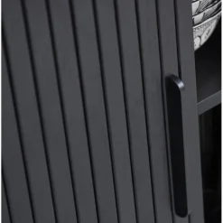 Tv-Meubel Eikenhout Zwart - 40x120x55cm - Schuifdeuren - Nola