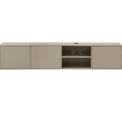 Tv-Meubel Taupe Mangohout - 3-Deurs - 200x30x40cm - Loiza