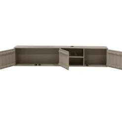 Tv-Meubel Taupe Mangohout - 3-Deurs - 200x30x40cm - Loiza