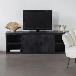 Tv-Meubel Xander Zwart Mangohout