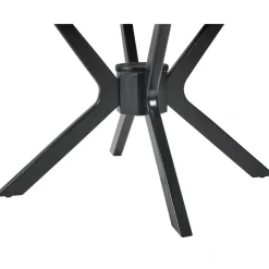 TYMIS - Eettafel - Zwart houtkleur - 110-130x110cm - MDF