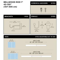 Umbra Bellwood-gordijnroede