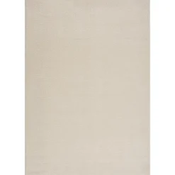 Uni Effen Laagpolig Vloerkleed Modern Creme - 300x400 CM