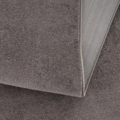 Uni Effen Laagpolig Vloerkleed Modern Grijs - 240x340 CM