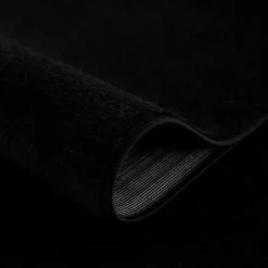 Uni Effen Laagpolig Vloerkleed Modern Zwart - 200x290 CM