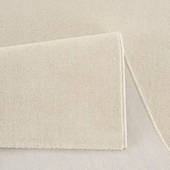 Uni Effen Laagpolig Vloerkleed Modern Creme - 240x340 CM