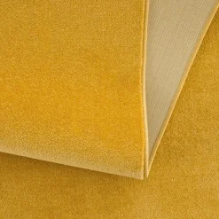 Uni Effen Laagpolig Vloerkleed Modern Geel - 120x170 CM