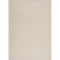 Uni Effen Laagpolig Vloerkleed Modern Creme - 140x200 CM