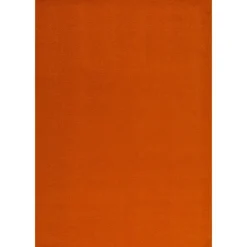 Uni Effen Laagpolig Vloerkleed Modern Oranje - 160x230 CM