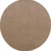 Uni Rond Effen Laagpolig Vloerkleed Modern Beige - 150 CM ROND