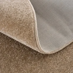 Uni Rond Effen Laagpolig Vloerkleed Modern Beige - 150 CM ROND