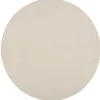 Uni Rond Effen Laagpolig Vloerkleed Modern Creme - 200 CM ROND