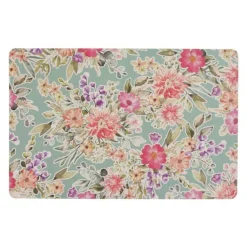 Unique Living - Placemat Flowers - 43,5x285cm - Surf Blue