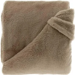 Unique Living - Plaid Justin Taupe -220x240cm