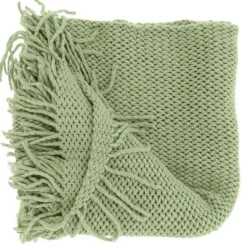 Unique Living - Plaid Kos Tea Green - 127x152cm