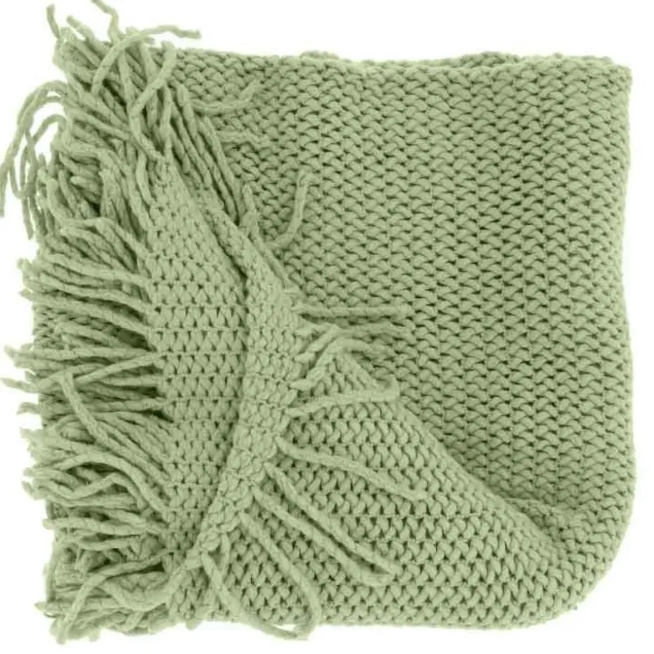 Unique Living - Plaid Kos Tea Green - 127x152cm